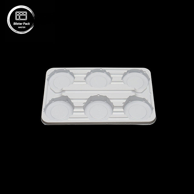 PET Thickened Disposable Transparent Takeout Tray With 3-Section Coffee Cup Holder, Plastic Tray For Yogurt And Beverage
