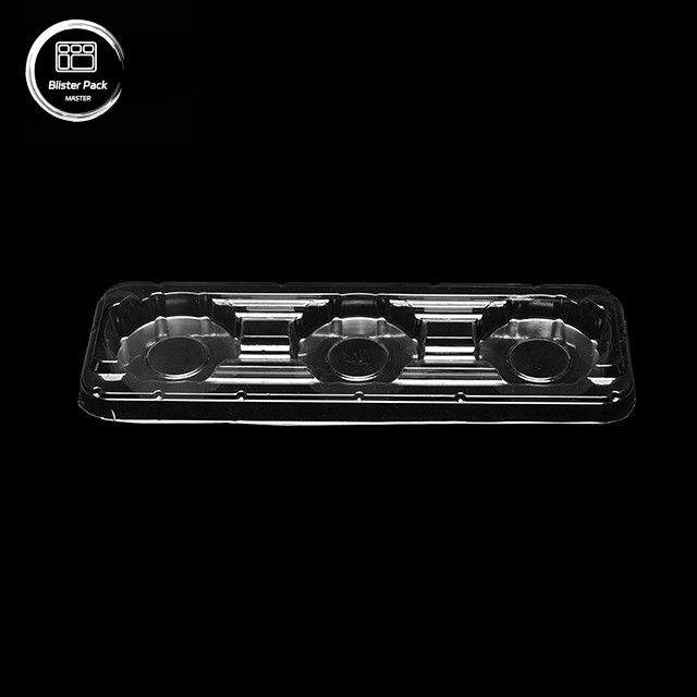 PET Thickened Disposable Transparent Takeout Tray With 3-Section Coffee Cup Holder, Plastic Tray For Yogurt And Beverage