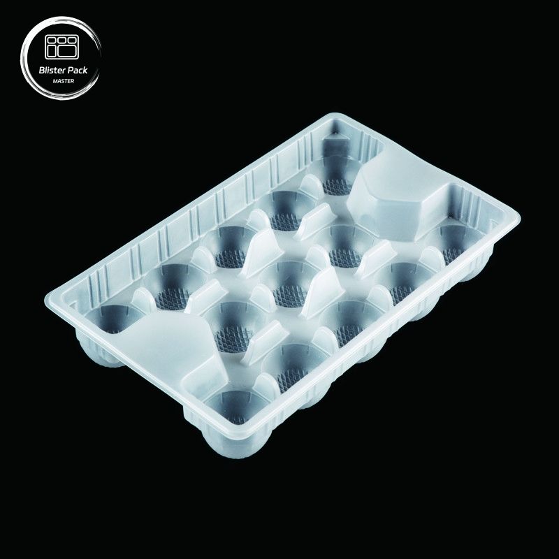 PP Food Freezer Tray with Dividers, Plastic Packaging for Mochi, Ice Cream, Rice Balls, Soup, Dumplings, and Snacks