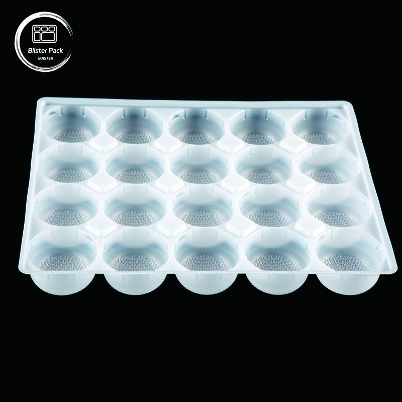 PP Food Freezer Tray with Dividers, Plastic Packaging for Mochi, Ice Cream, Rice Balls, Soup, Dumplings, and Snacks