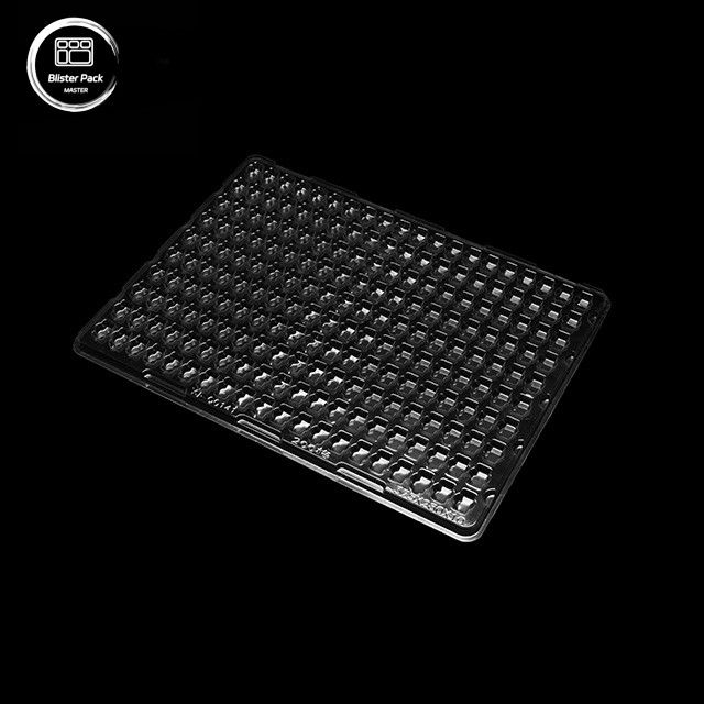 PET 200-Grid Vacuum Tray for Small Electronic Components, Anti-Static Customized Packaging