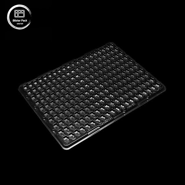 PET 200-Grid Vacuum Tray for Small Electronic Components, Anti-Static Customized Packaging