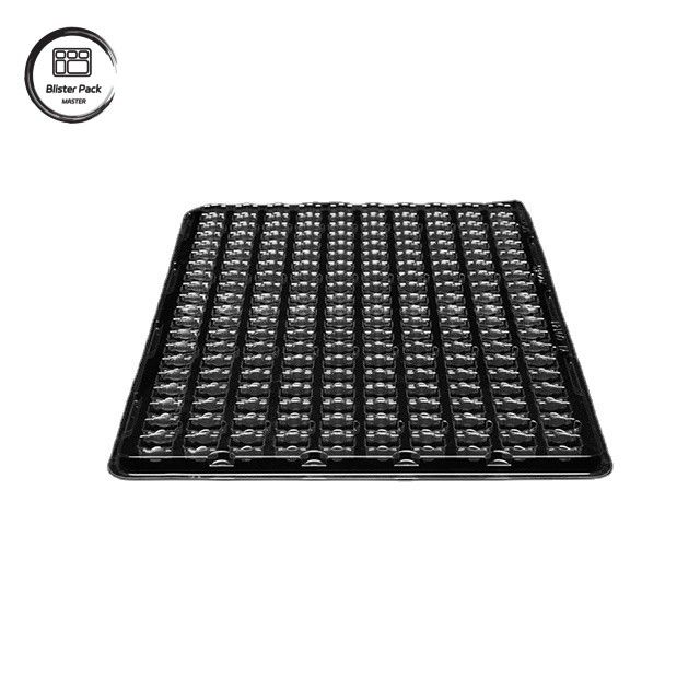 PET 200-Grid Vacuum Tray for Small Electronic Components, Anti-Static Customized Packaging