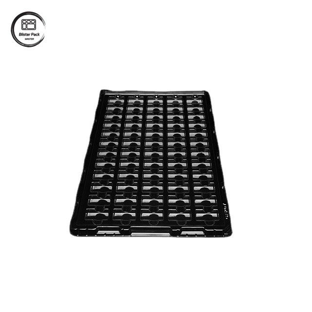 Vacuum Formed Transparent Anti-Static Plastic Tray, 60-Grid Packaging For Small Electronic Products