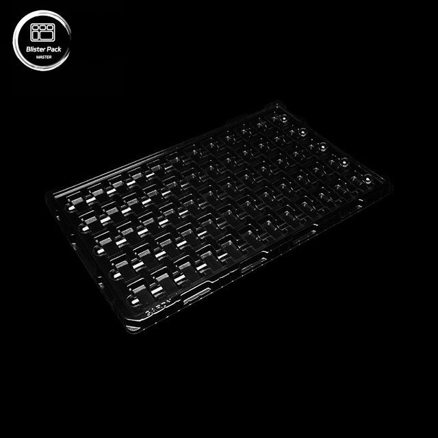 Vacuum Formed Transparent Anti-Static Plastic Tray, 60-Grid Packaging For Small Electronic Products