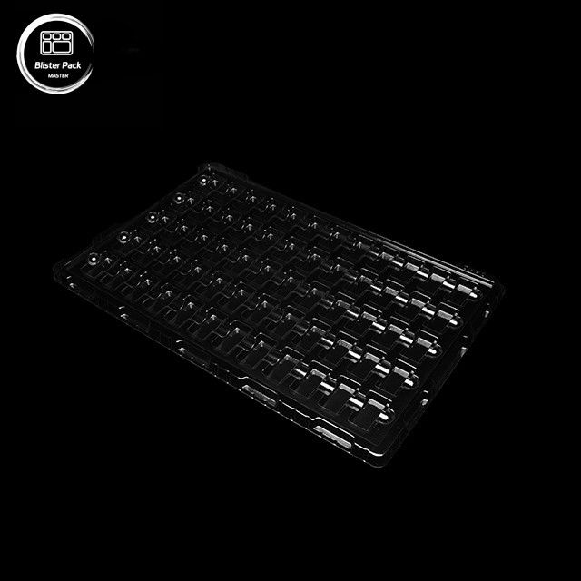 Vacuum Formed Transparent Anti-Static Plastic Tray, 60-Grid Packaging For Small Electronic Products
