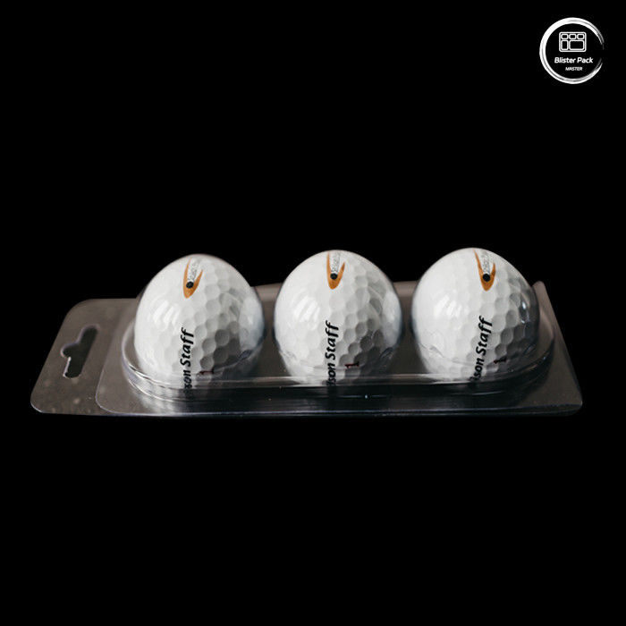 Custom 12-Clear Plastic Blister Clamshell Packaging for Golf Balls, Wholesale Display Packaging