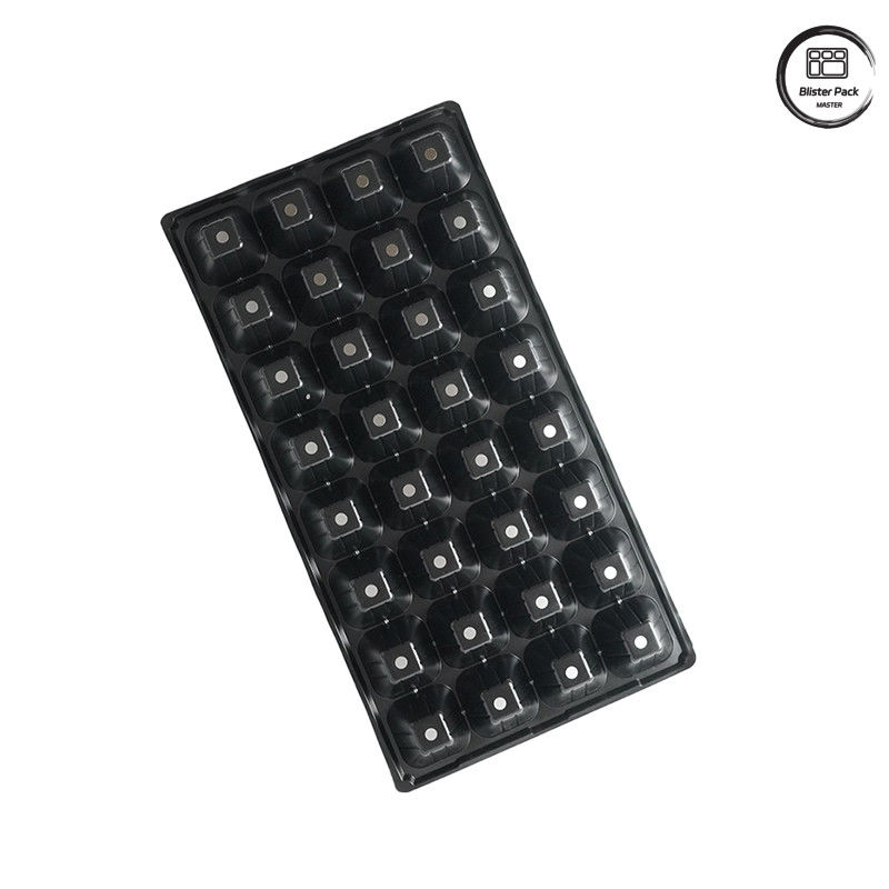 32/50/72/105/128/200 Cell PET Seedling Tray for Plant Germination, Vegetable Garden Seed Trays