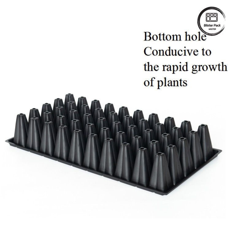 50-Hole Seedling Starter Tray, Hard Plastic Nursery Propagation Tray for Home Garden Planting