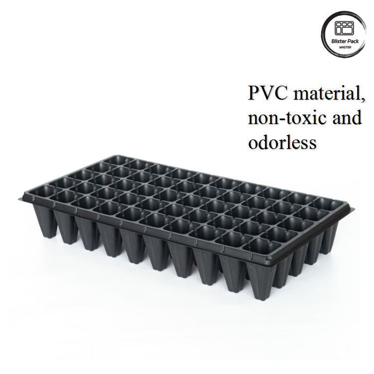 50-Hole Seedling Starter Tray, Hard Plastic Nursery Propagation Tray for Home Garden Planting