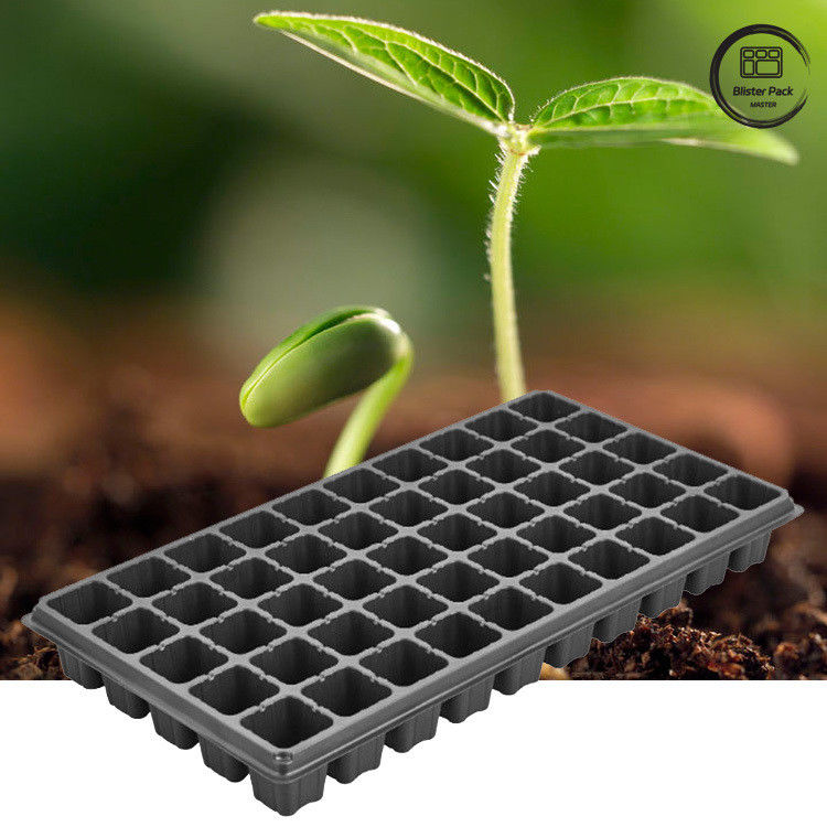 50-Hole Seedling Starter Tray, Hard Plastic Nursery Propagation Tray for Home Garden Planting