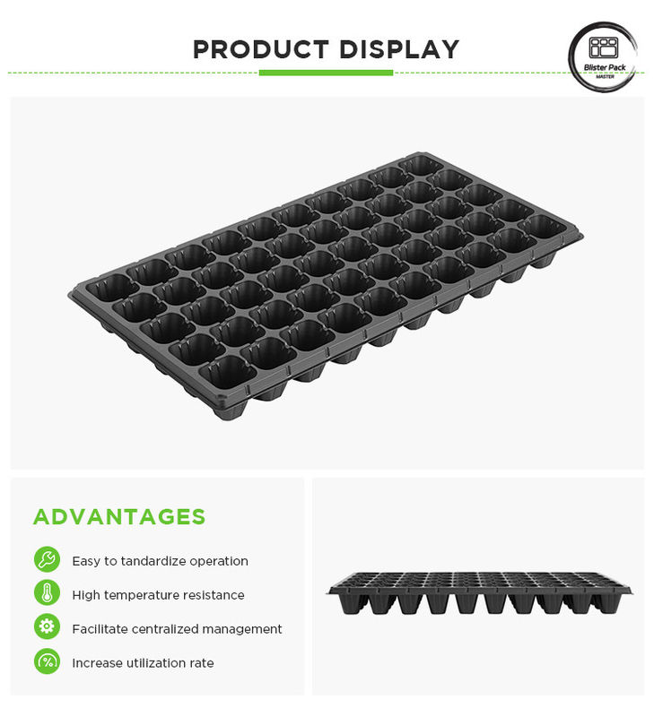 Custom Plastic Breathable Seedling Sprouting Tray, 50-Cell Nursery Tray For Seed Germination