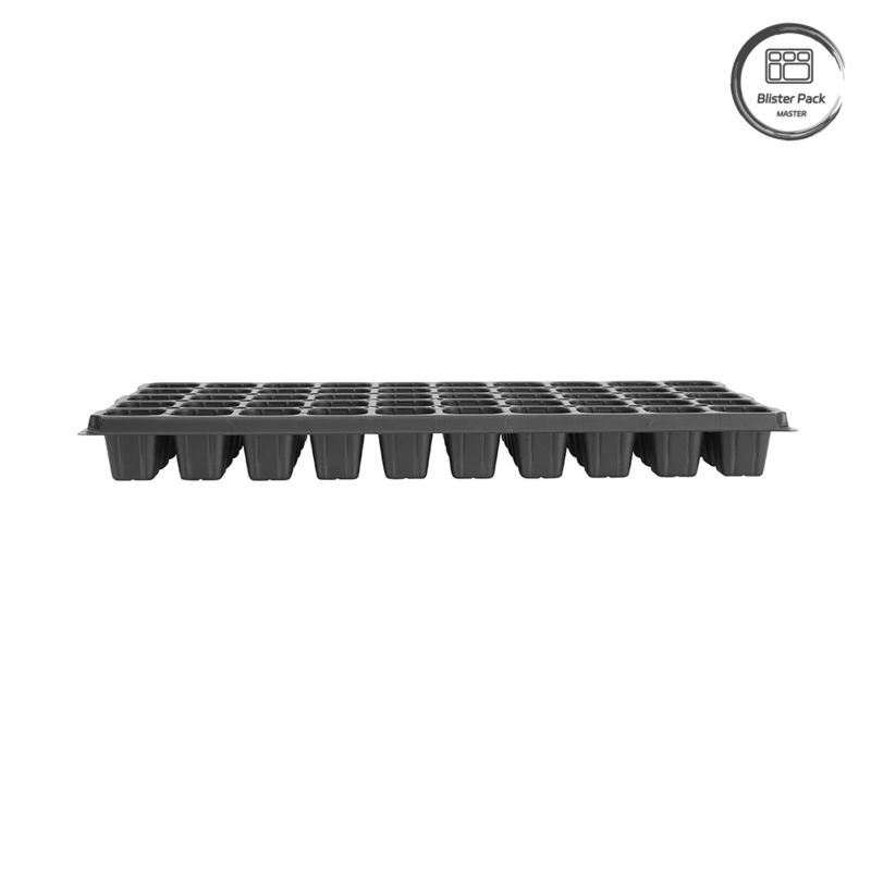 Black Industrial PS 50-Holes Seedling Tray Durable and Lightweight for Optimal Growth