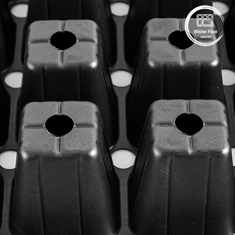 Black Industrial PS 50-Holes Seedling Tray Durable and Lightweight for Optimal Growth