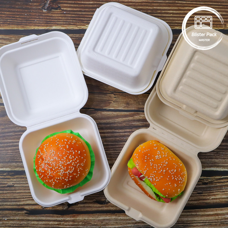 Eco Friendly Biodegradable Sugarcane Bagasse Clamshell Takeaway Food ...